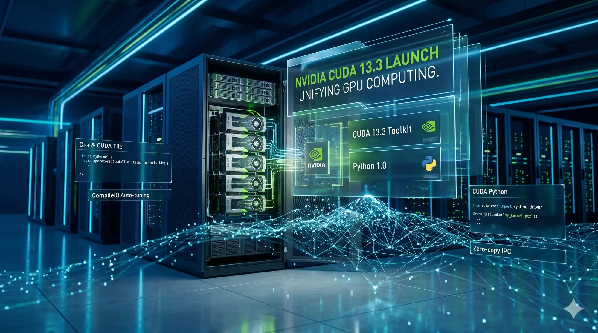 NVIDIA CUDA 13.3 é lançado com CUDA Python 1.0, melhorias de até 15% em ...