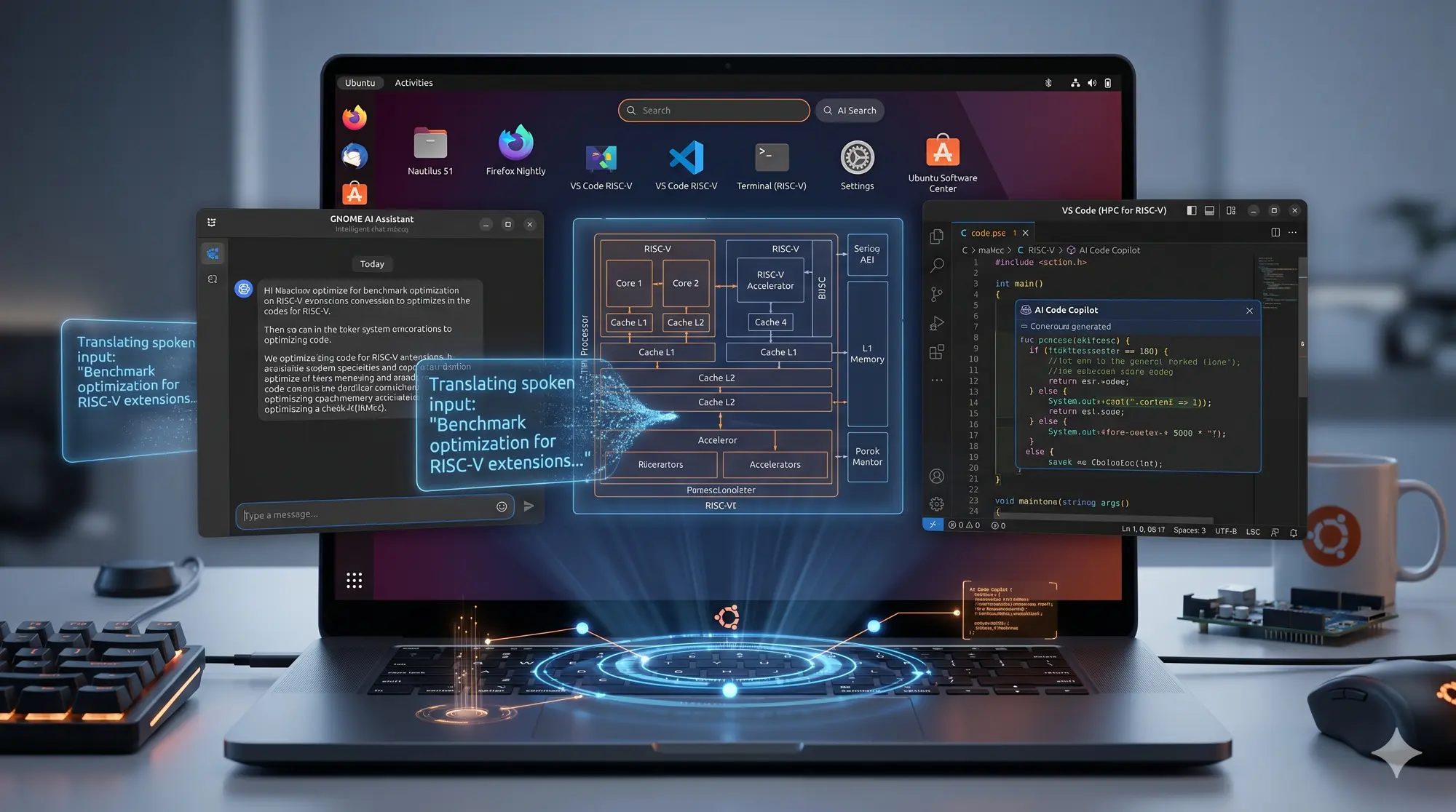 Ubuntu 26 10 Recursos Ia Gnome 51 Risc V